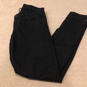 Plain black jeggings